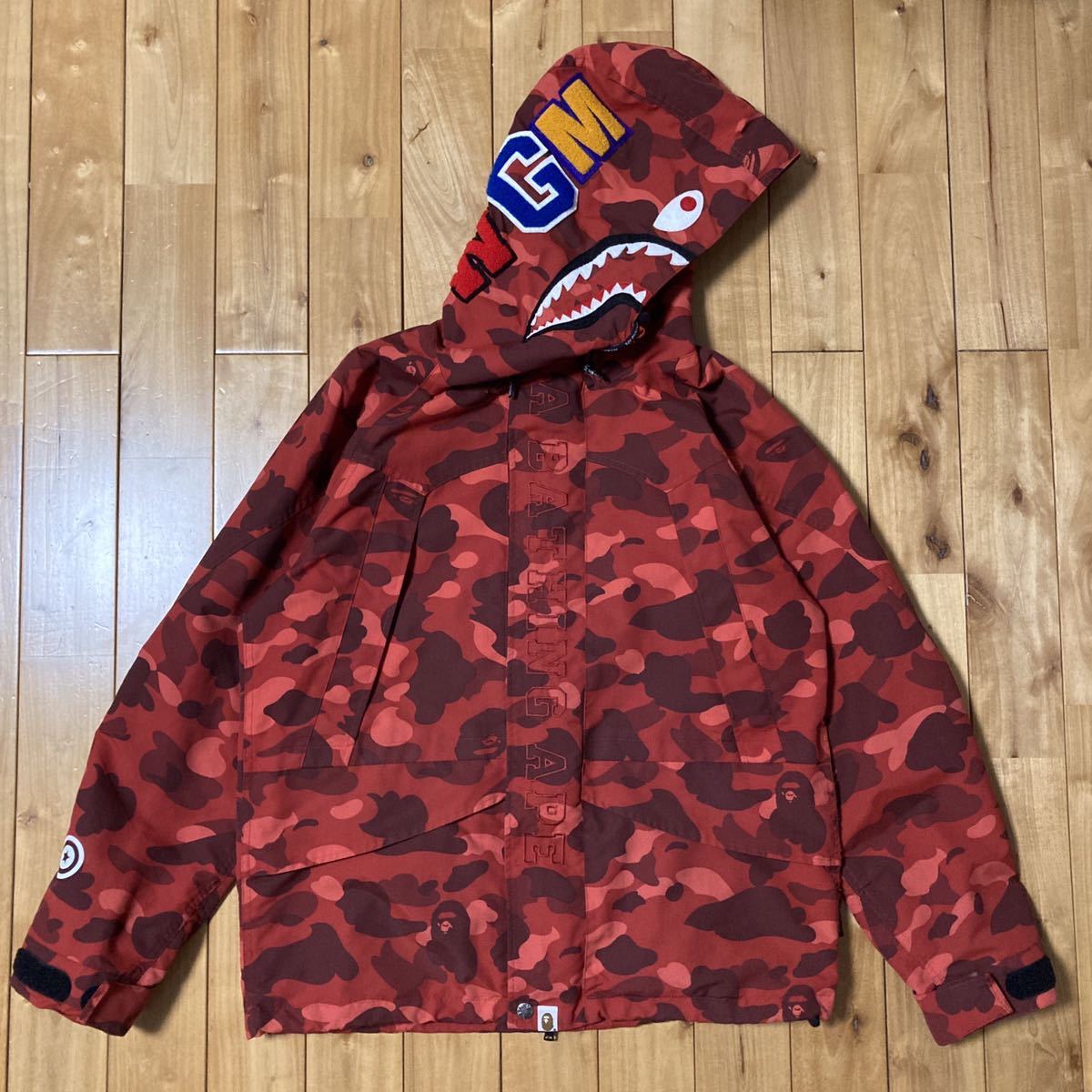 シャーク スノボ ジャケット Lサイズ a bathing ape shark hoodie  