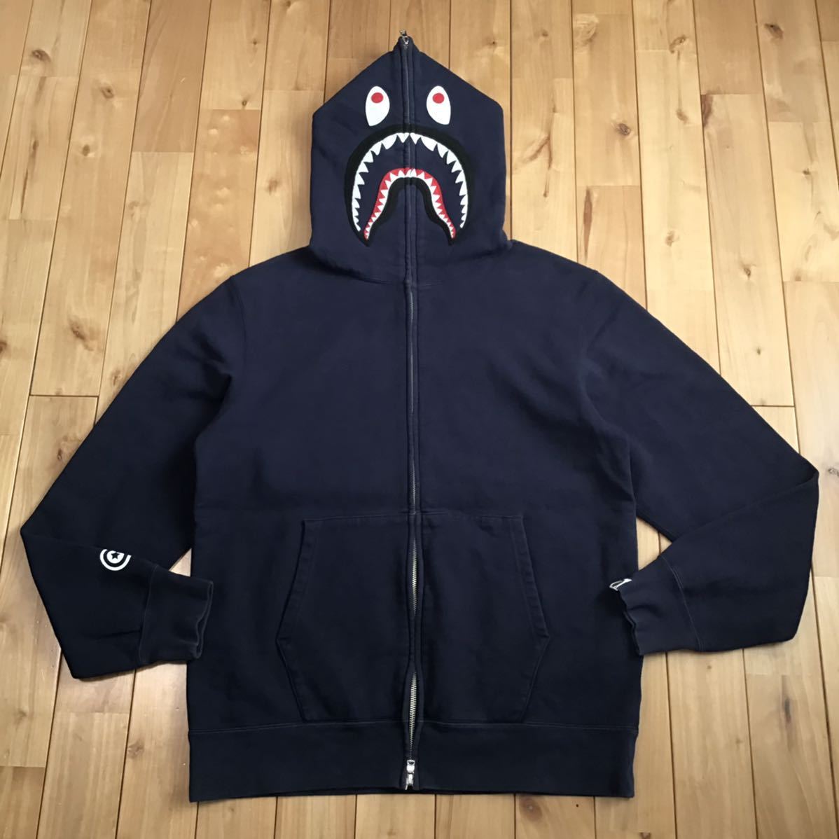 最高級のスーパー ☆2XL☆ WGMシャーク パーカー ネイビー shark full zip hoodie トップス
