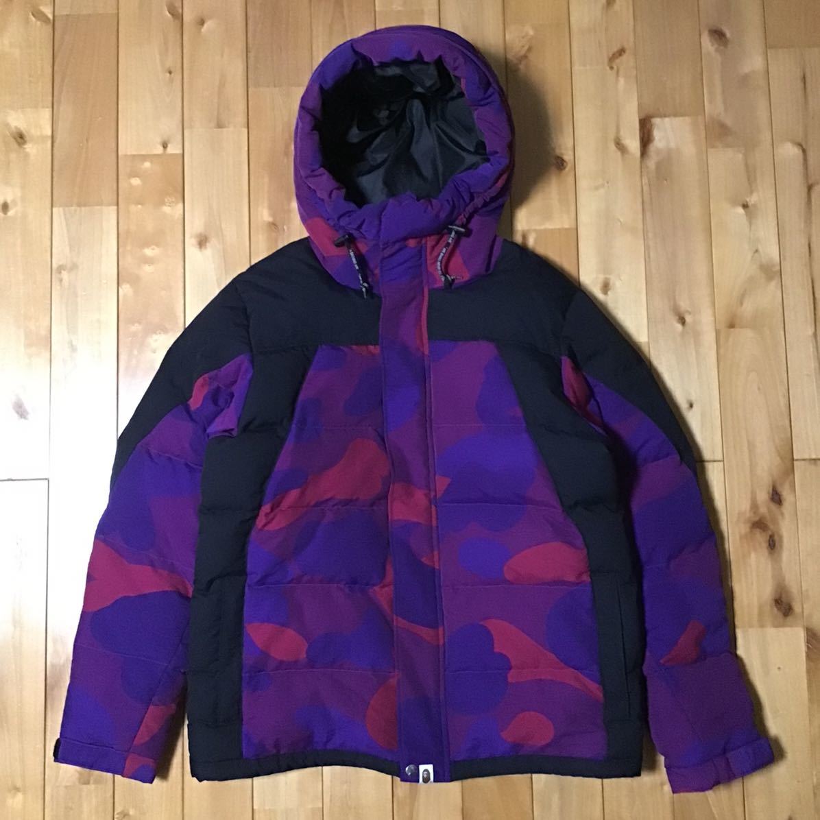 ☆XL☆ Giant purple camo ダウンジャケット a bathing ape BAPE zoom  