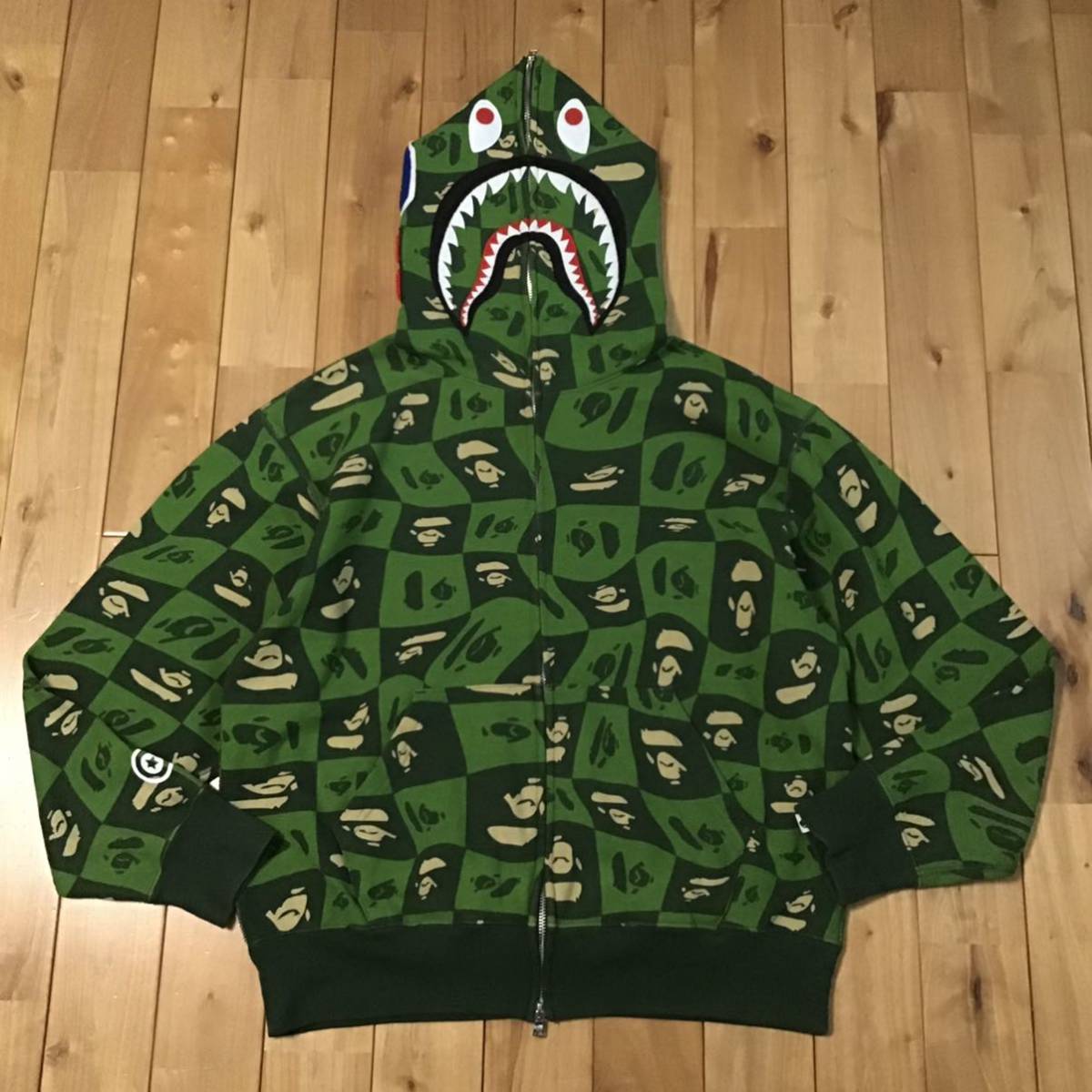 BAPE FACE LOGO シャーク パーカー Mサイズ a bathing ape shark full