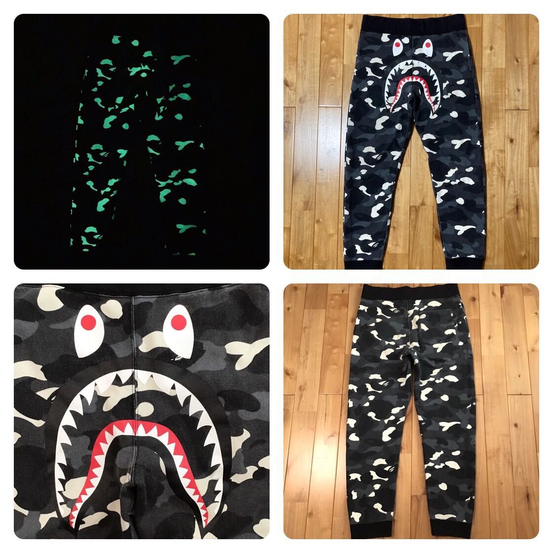 ★蓄光★ City camo シャーク スウェットパンツ Lサイズ a bathing ape shark sweat pants BAPE