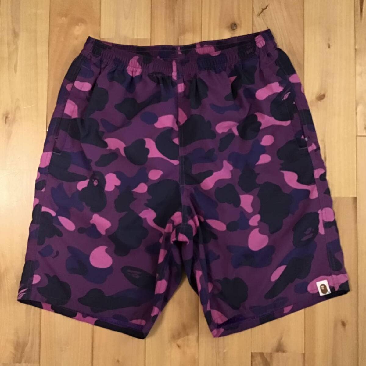 A BATHING APE BAPE PURPLE CAMO ショーツ　パンツ BAPE Color Camo Shark Beach Shorts (Purple) | A Bathing Ape
