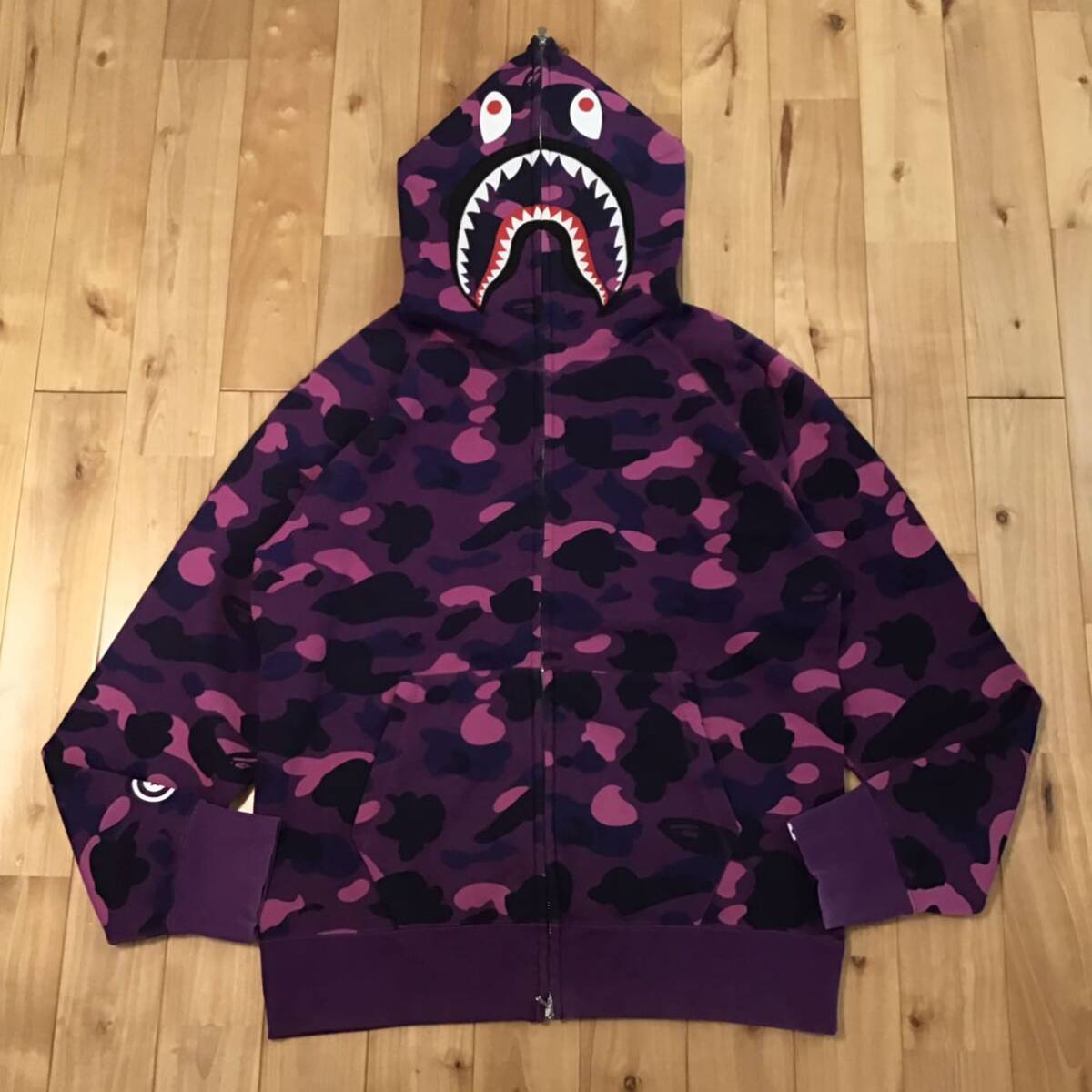 Purple camo シャーク パーカー Lサイズ shark full zip hoodie