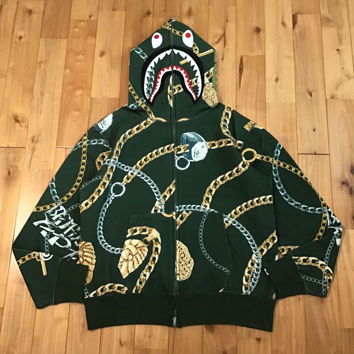 A BATHING APE WGM シャークフード ドット柄パーカー A BATHING APE WGM シャークフード ドット柄パーカー A BATHING