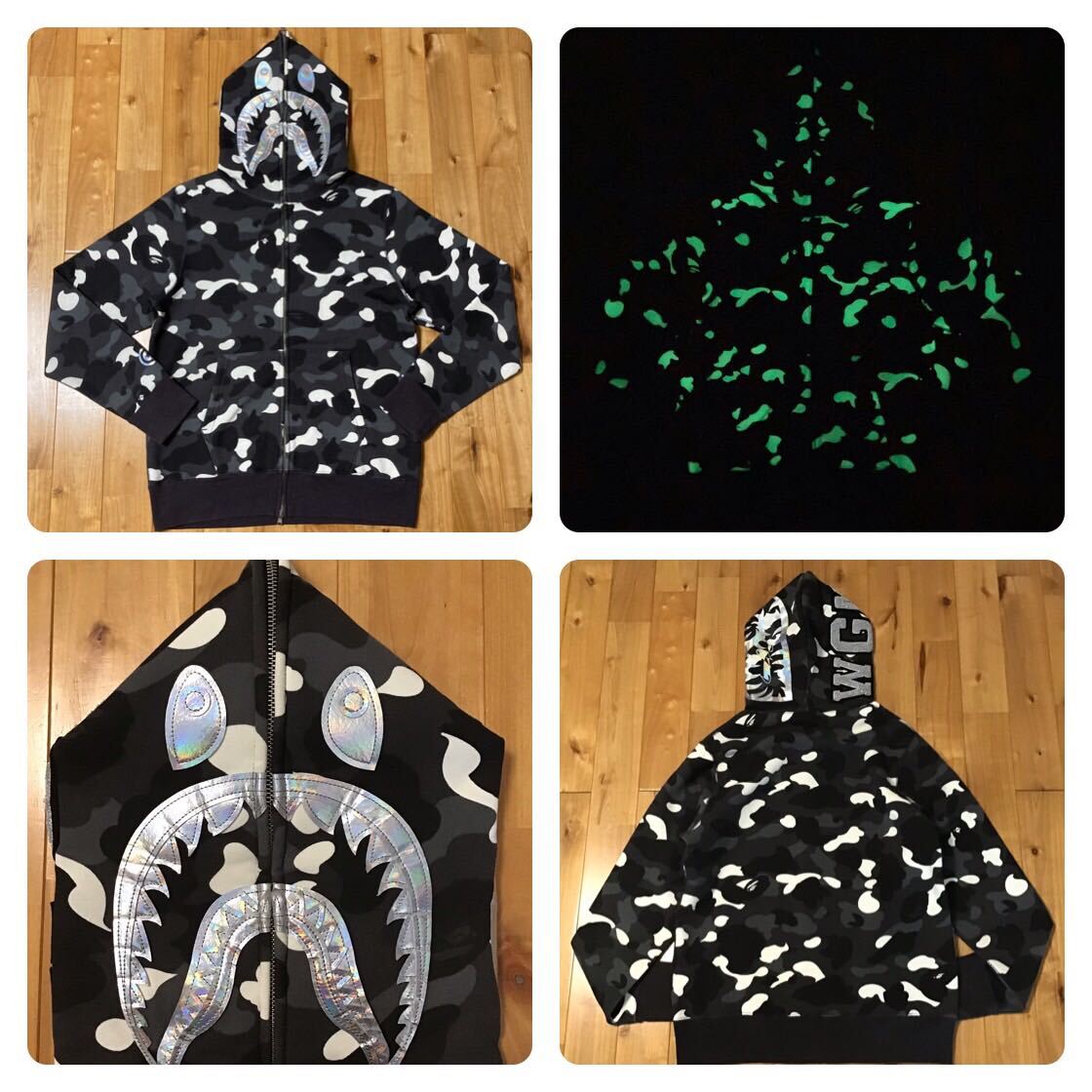 A BATHING APE シャークトレーナー 蓄光シティカモ　セット A BATHING APE シャークトレーナー 蓄光シティカモ セット A