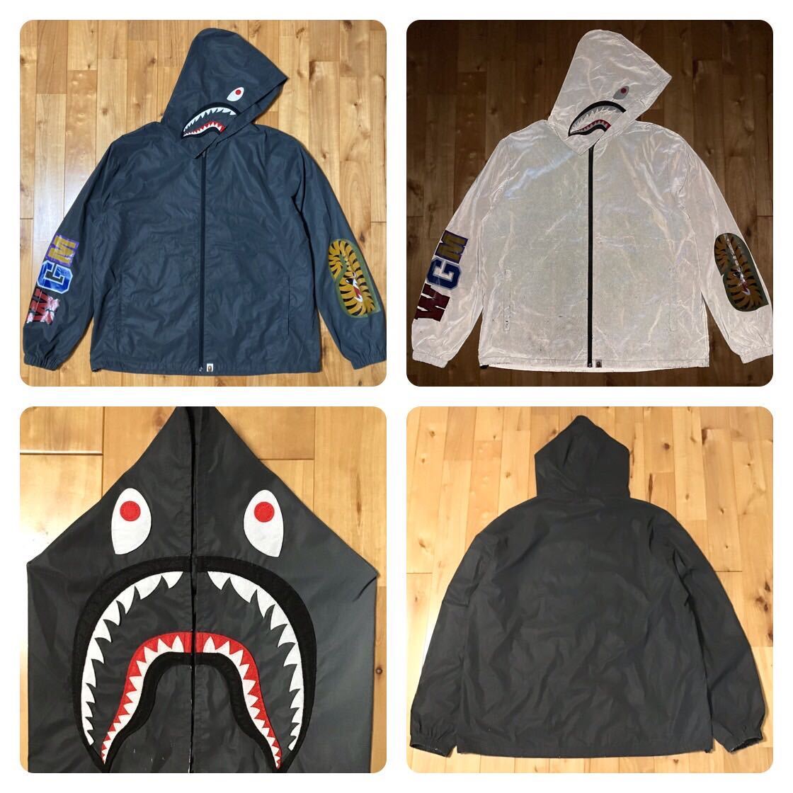 ☆2XL☆ リフレクター シャーク パーカー ジャケット a bathing