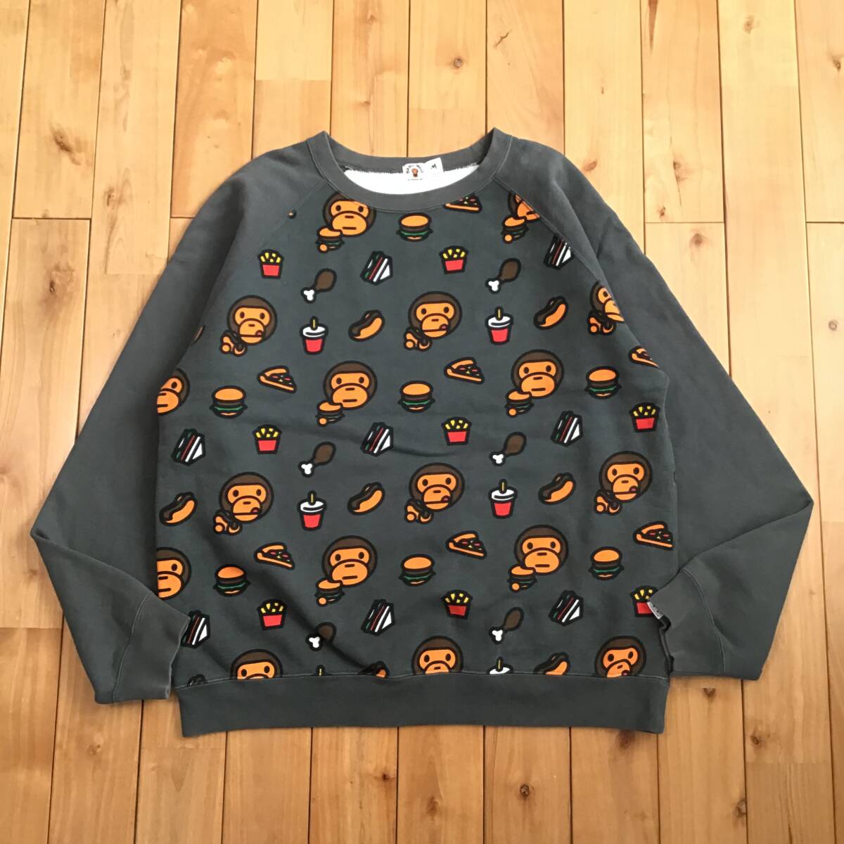 マイロ 長袖スウェット Mサイズ a bathing ape BAPE baby milo sweat