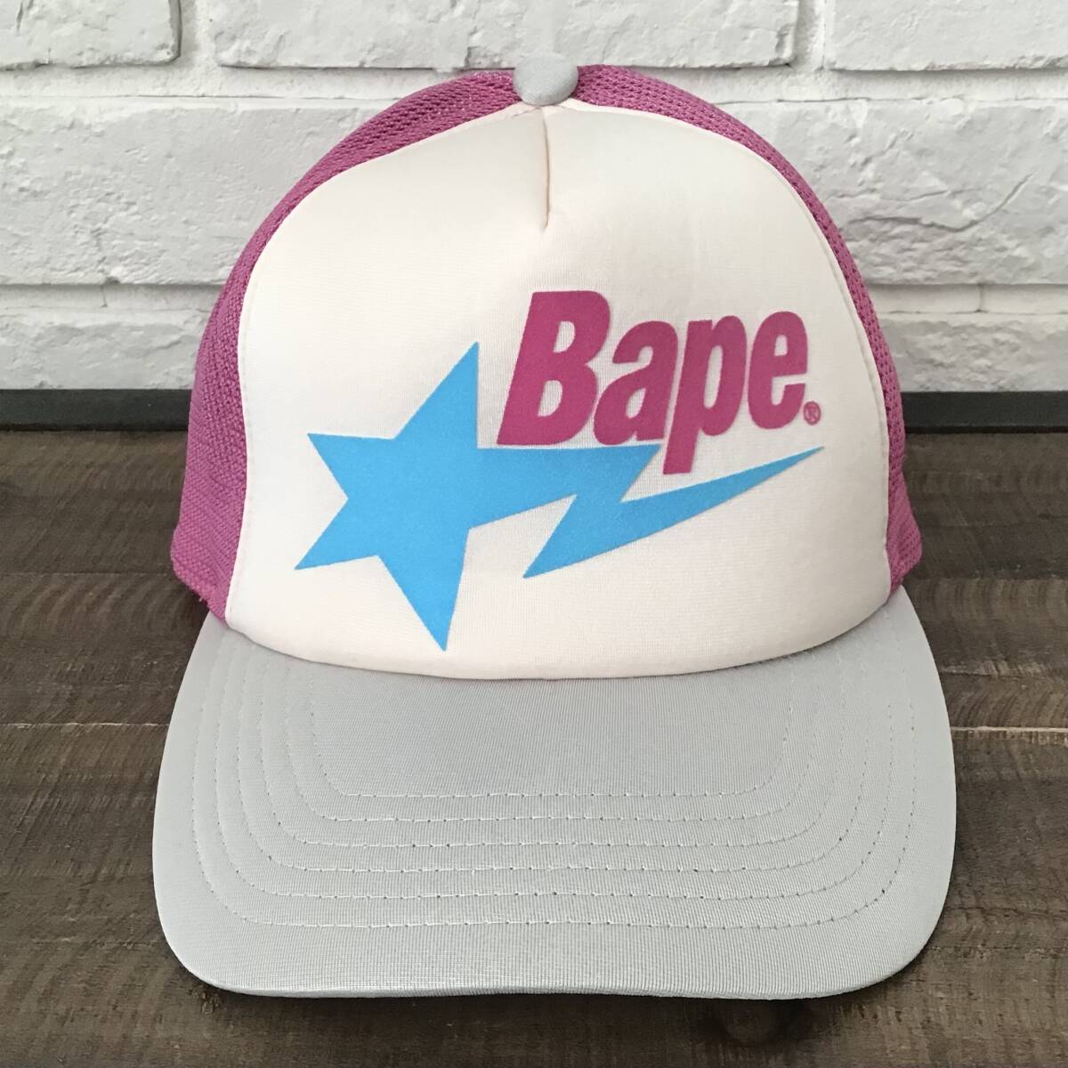 ★横浜限定★ BAPESTA LOGO メッシュ キャップ a bathing ape star BAPE sta trucker hat ...