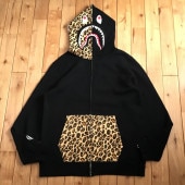 ★ZOZO限定★ XXL Leopard camo シャーク パーカー shark full zip hoodie a bathing ape BAPE エイプ ベイプ 2XL 豹柄 ni8