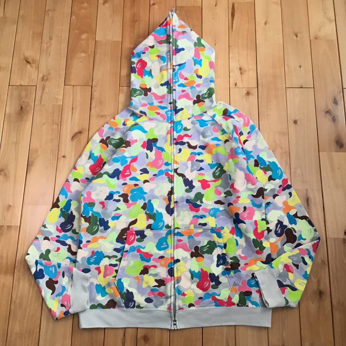 ☆XL☆ マルチカモ フルジップ パーカー a bathing ape BAPE full zip