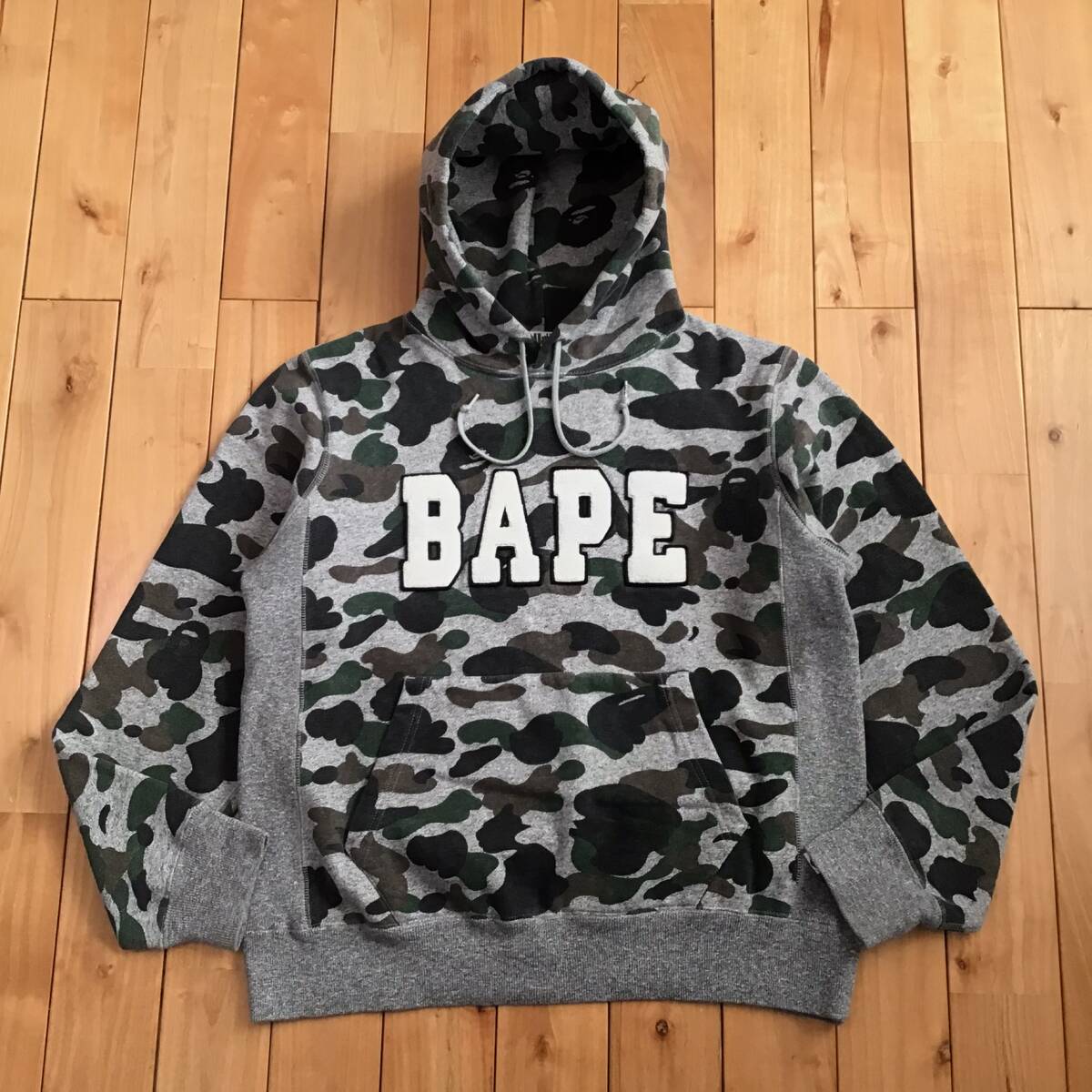 2015年 Heather Grey プルオーバー パーカー Lサイズ a bathing ape 