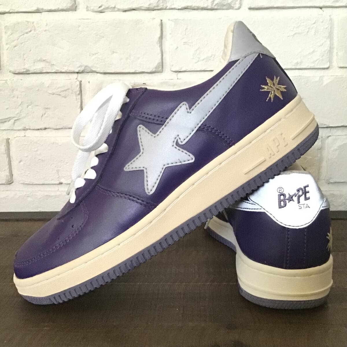 ☆未使用品☆ DEVILOCK BAPESTA レザー スニーカー 26.5cm a bathing 