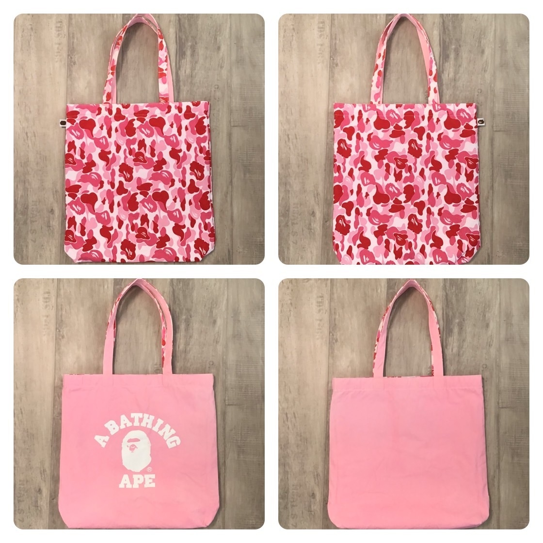 ☆非売品☆ リバーシブル トートバッグ ABC camo Pink a bathing ape