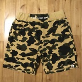 BAPE 1st camo yellow スウェット ハーフパンツ Mサイズ a bathing ape sweat shorts エイプ ベイプ アベイシングエイプ ショーツ y8972