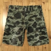 ★初期★ コーデュロイ カーゴ ハーフパンツ Lサイズ a bathing ape cargo shorts 1st camo エイプ ベイプ アベイシングエイプ NIGO y35