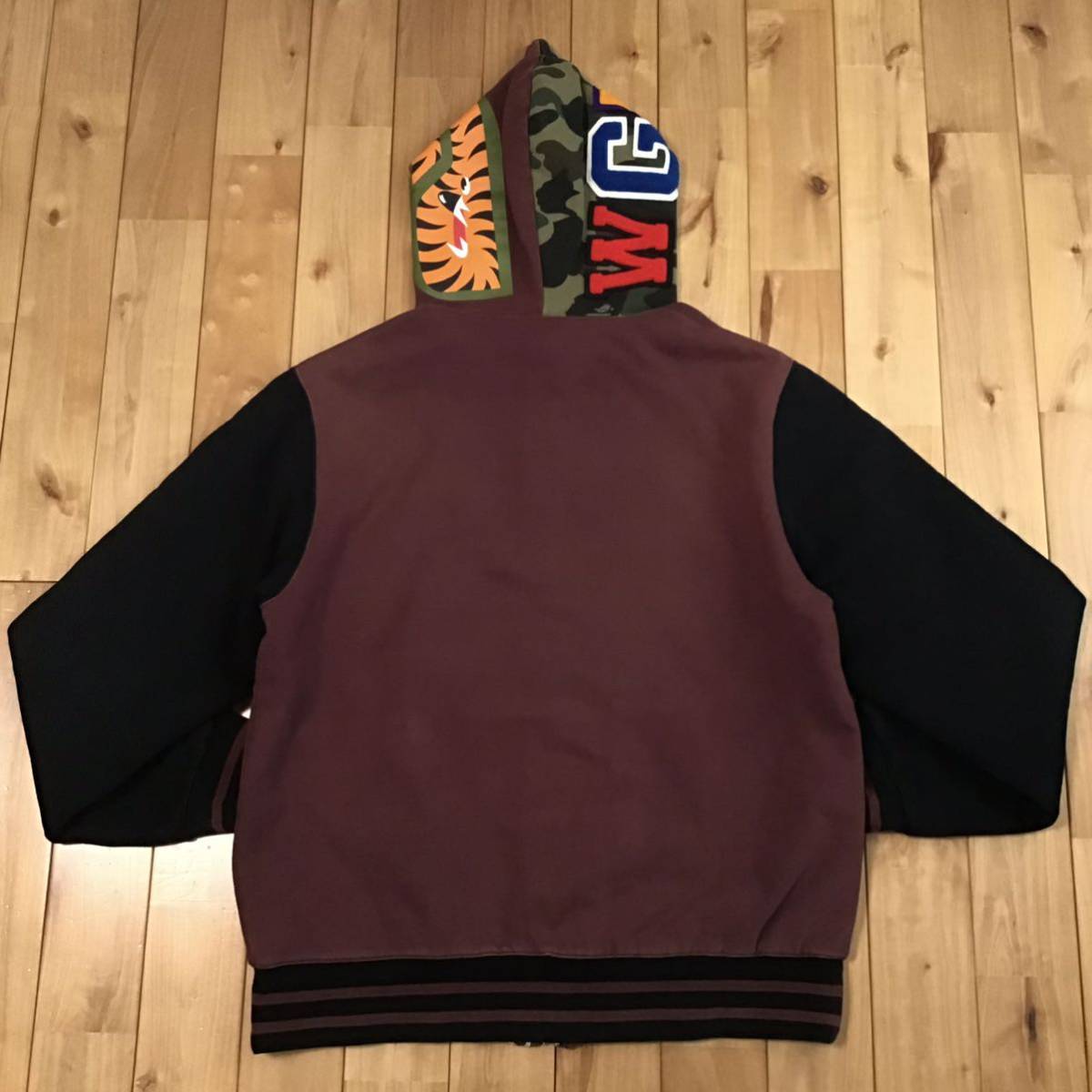 中綿キルティング シャーク パーカー Lサイズ Burgundy 1st camo shark full zip hoodie a ...