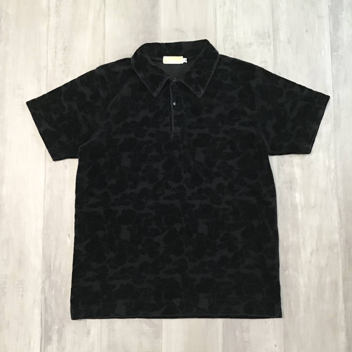 ☆初期☆ ベロア BAPE camo ポロシャツ Mサイズ a bathing ape polo