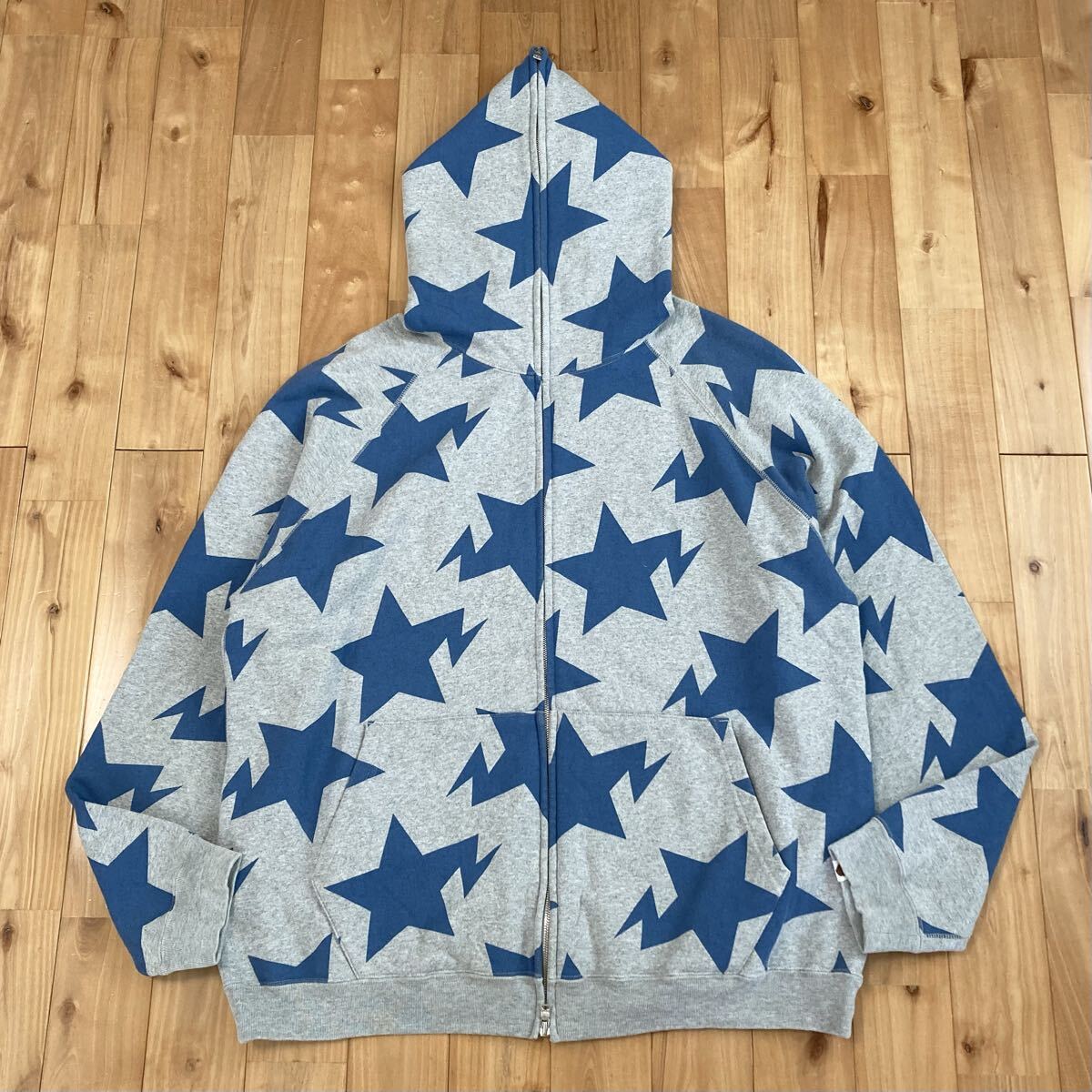 ☆XL☆ BAPE スター パーカー グレー a bathing ape star BAPE STA