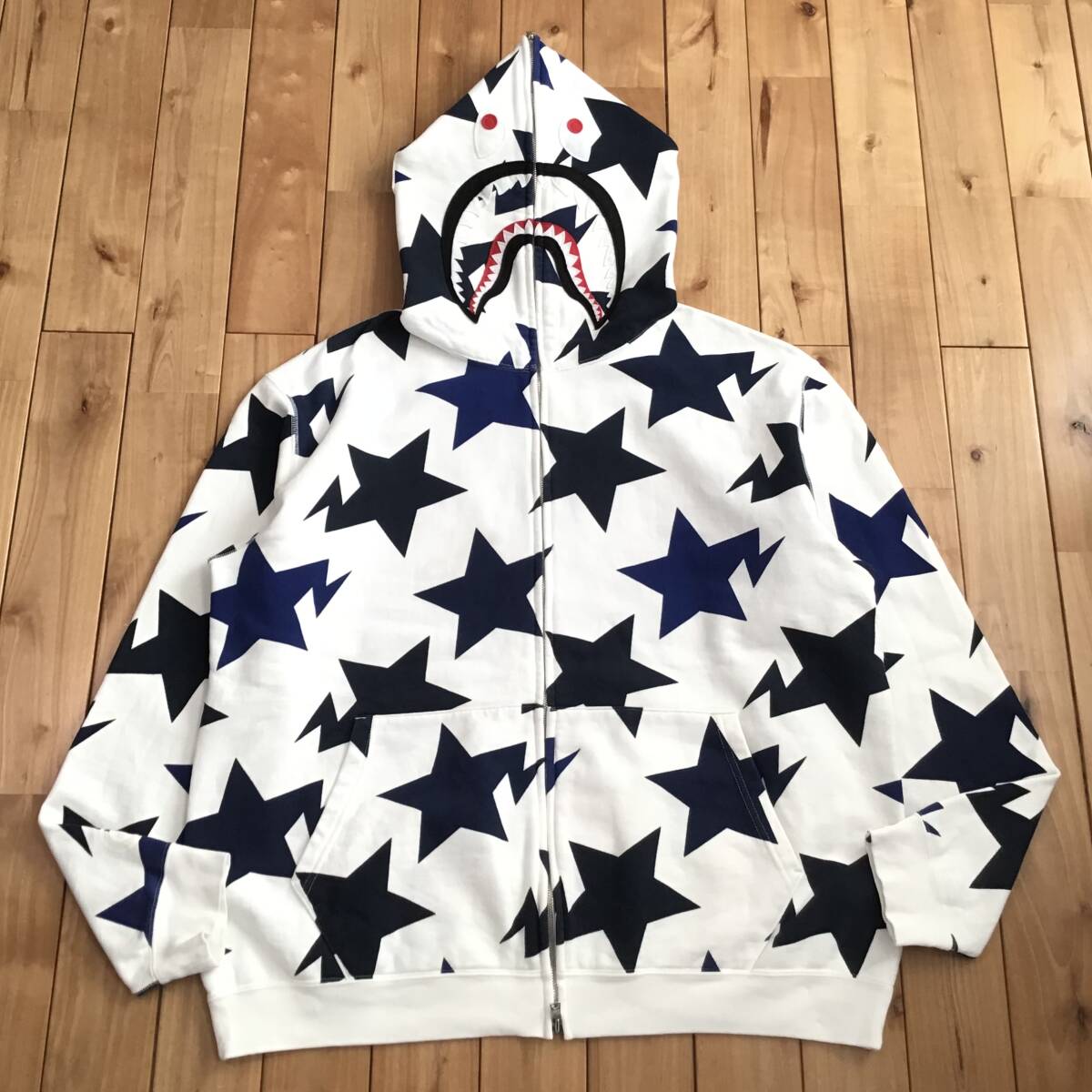 【新品Sデッドストック】 APE スターパーカー シャークパーカー ☆NFS限定☆ XL スター シャーク パーカー a bathing ape BAPE STA