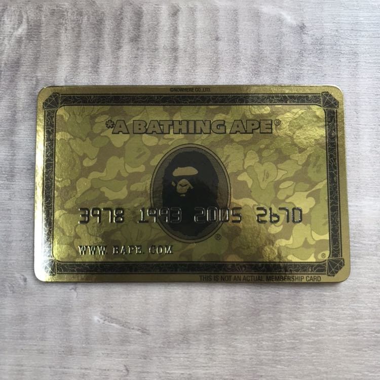 ☆非売品☆ ゴールドカード マグネット 会員限定 a bathing ape
