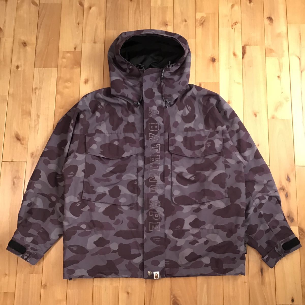 ★XL★ Color camo hoodie jacket BURGUNDY a bathing ape BAPE SNOWBOARD エイプ