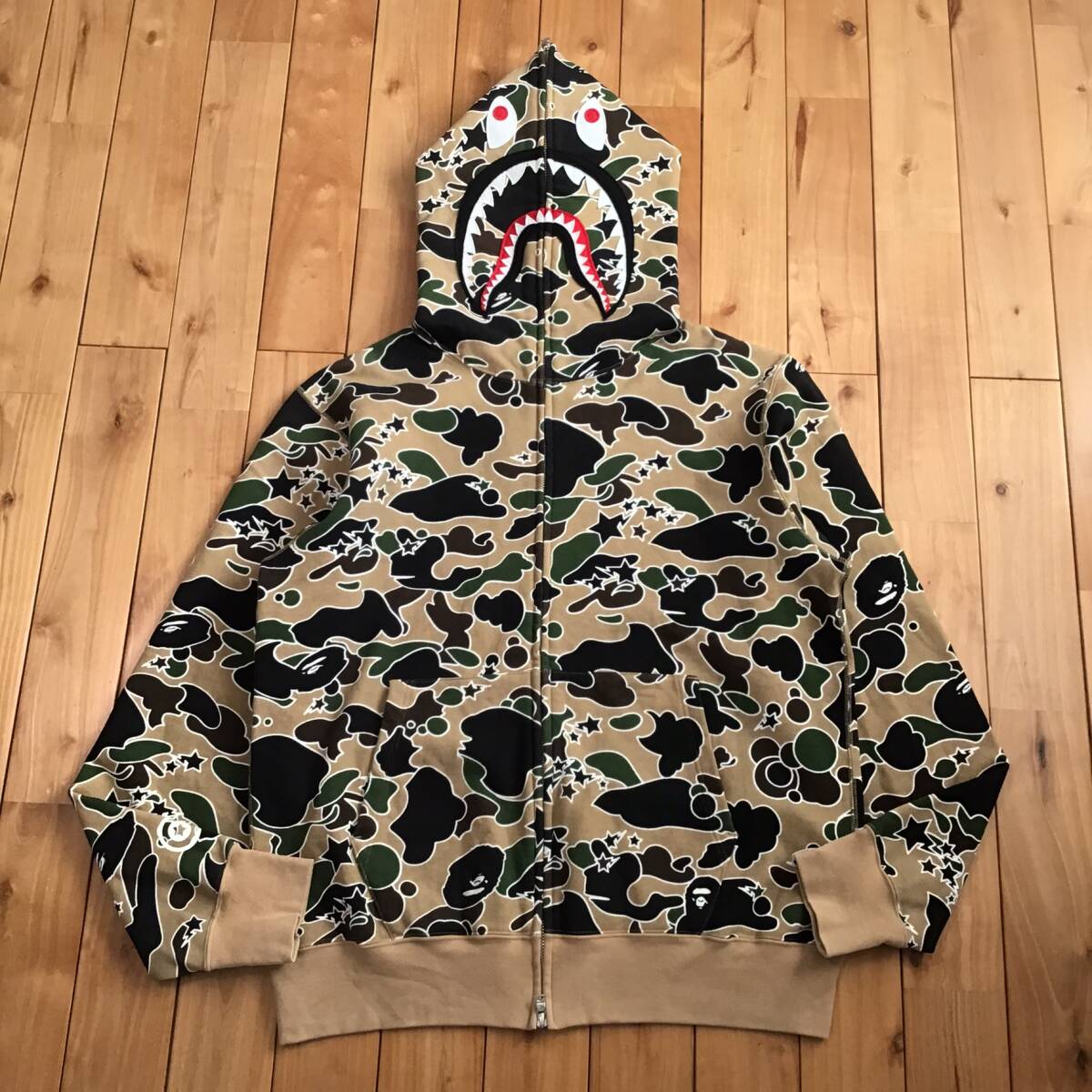 ☆XL☆ Sta camo シャーク パーカー shark full zip hoodie a bathing
