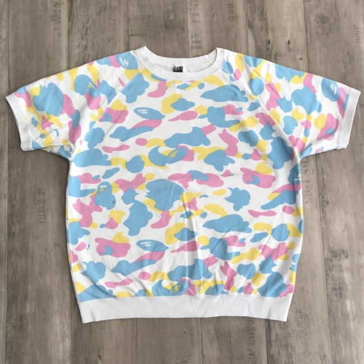 マルチカモ 半袖 スウェット M a bathing ape bape multi camo cotton