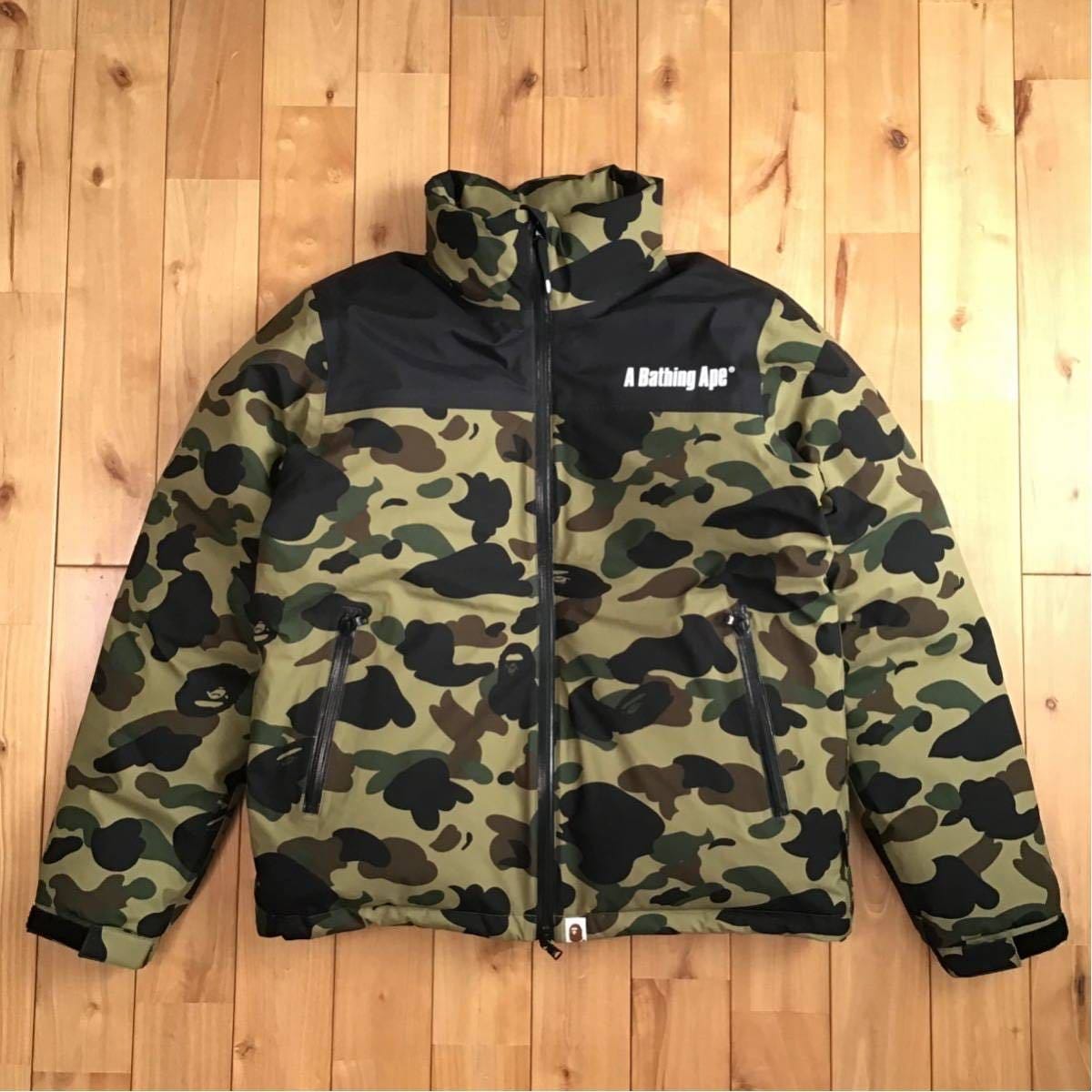 GORE TEX 󥸥㥱å S 1st camo green down jacket a bathing ape bape  ٥ ٥󥰥 º m21019