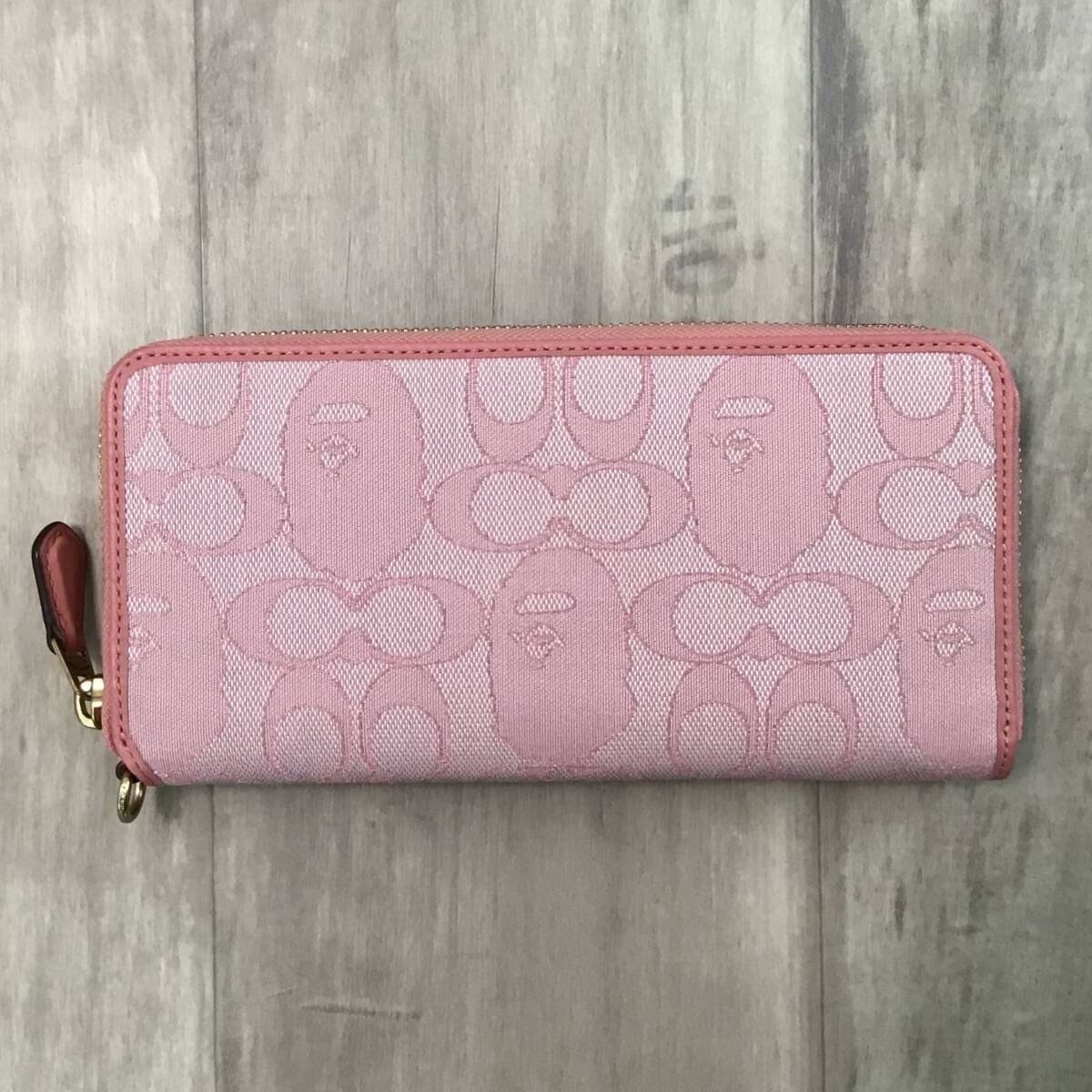 最終価格‼️未使用品 BAPE × COACH Phone Wallet COACH × BAPE PHONE WALLET Pink a bathing ape エイプ ベイプ
