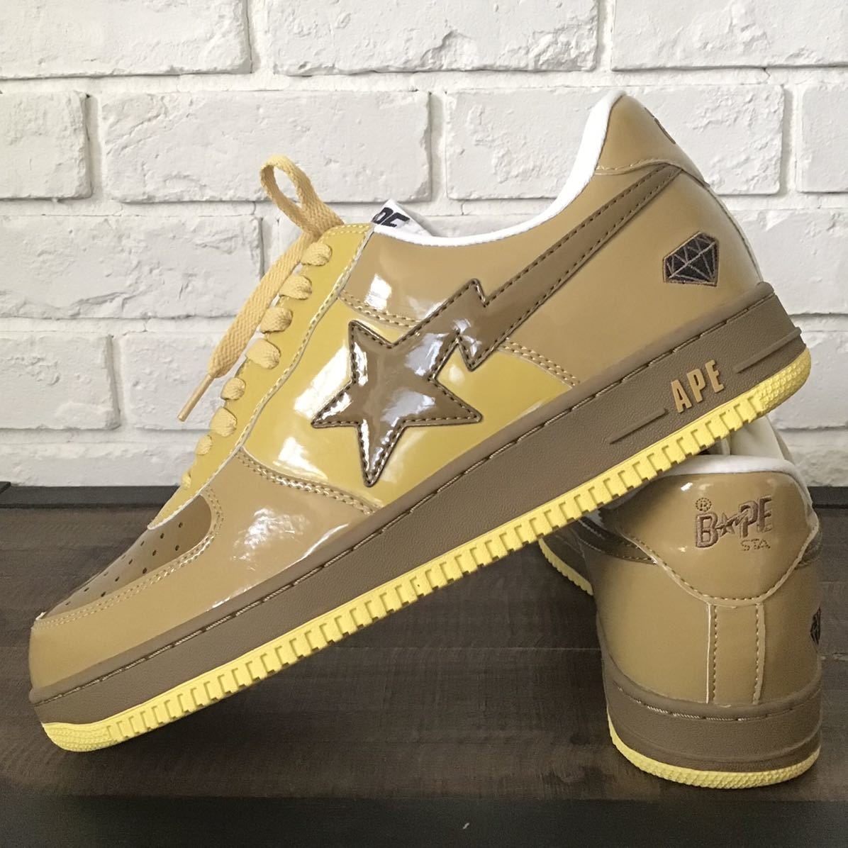 A BATHING APE BAPE STA エナメル ラメ スニーカー 27cm US9 A BATHING APE BAPE STA ベイプスタ スニーカー エナメル サイズ 25
