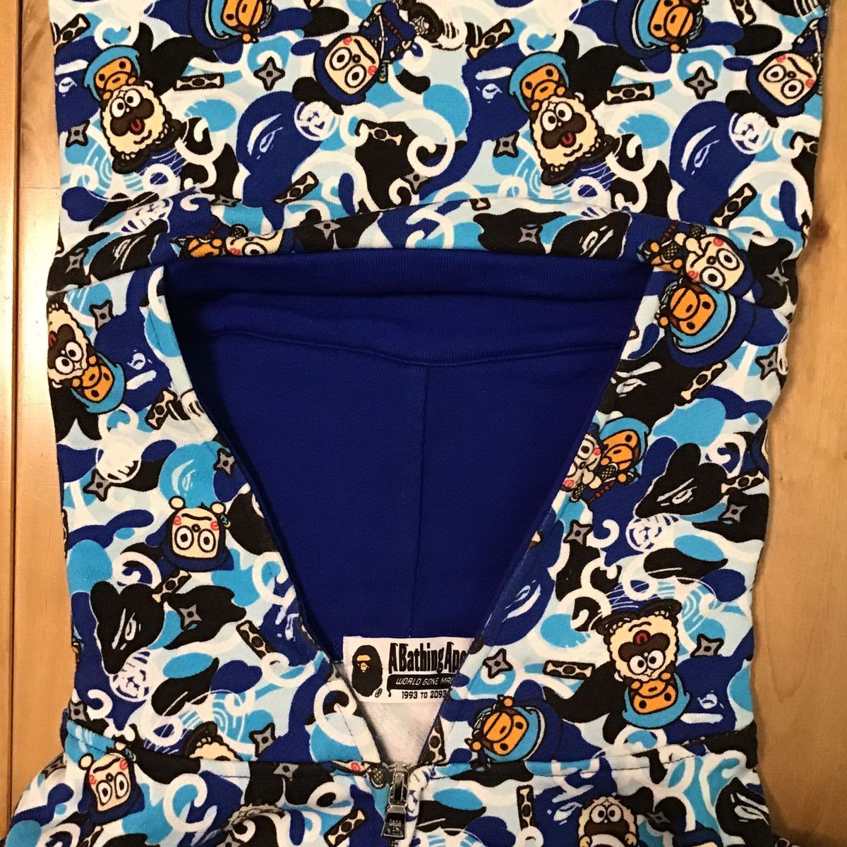 忍者ハットリくん × BAPE HATTORIKUN camo zip hoodie Lサイズ a bathing ape エイプ ベイプ