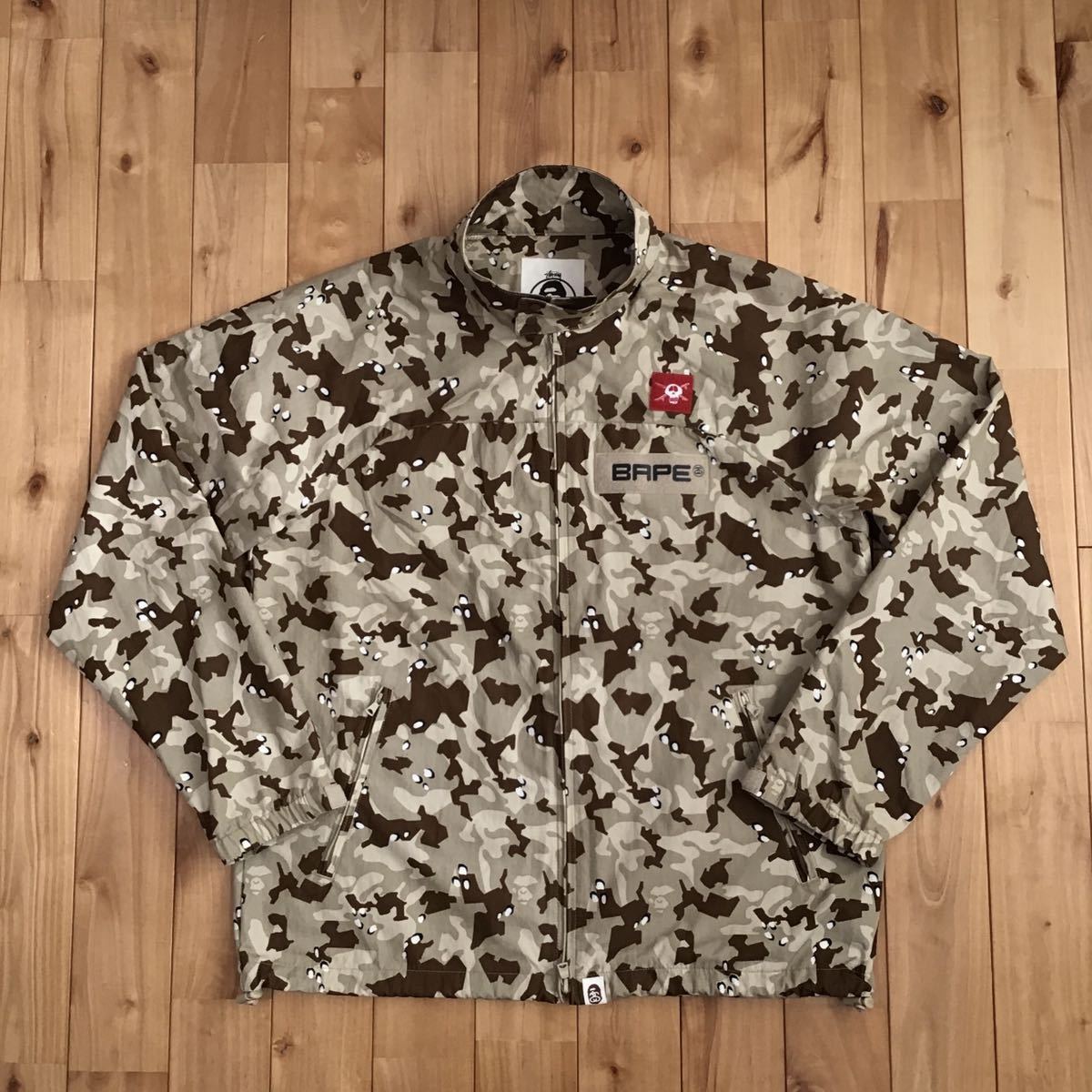 ☆XL☆ stussy × BAPE ILL COLLABORATION DESERT CAMO RAIN JACKET a