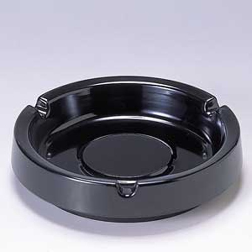 メラミン樹脂製灰皿 黒×10個セット [ZZ015-000-3242]取寄(92-0) 激安酒