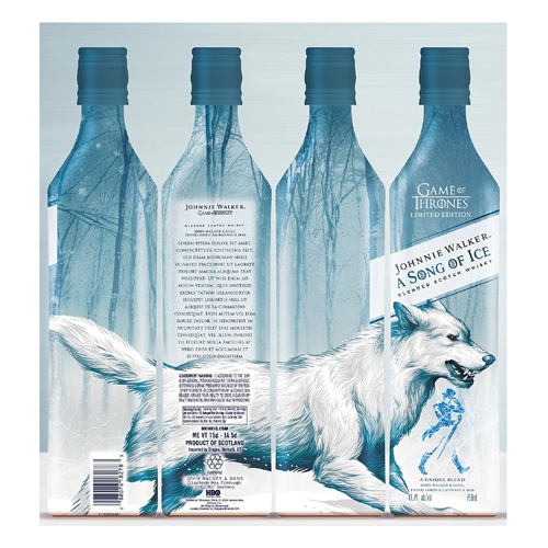 ジョニーウォーカー ア ソング オブ アイス(Game of Thrones)：700ml×4 