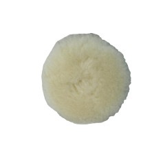 WHITE　NATURAL WOOL BUFF PAD 3inch
