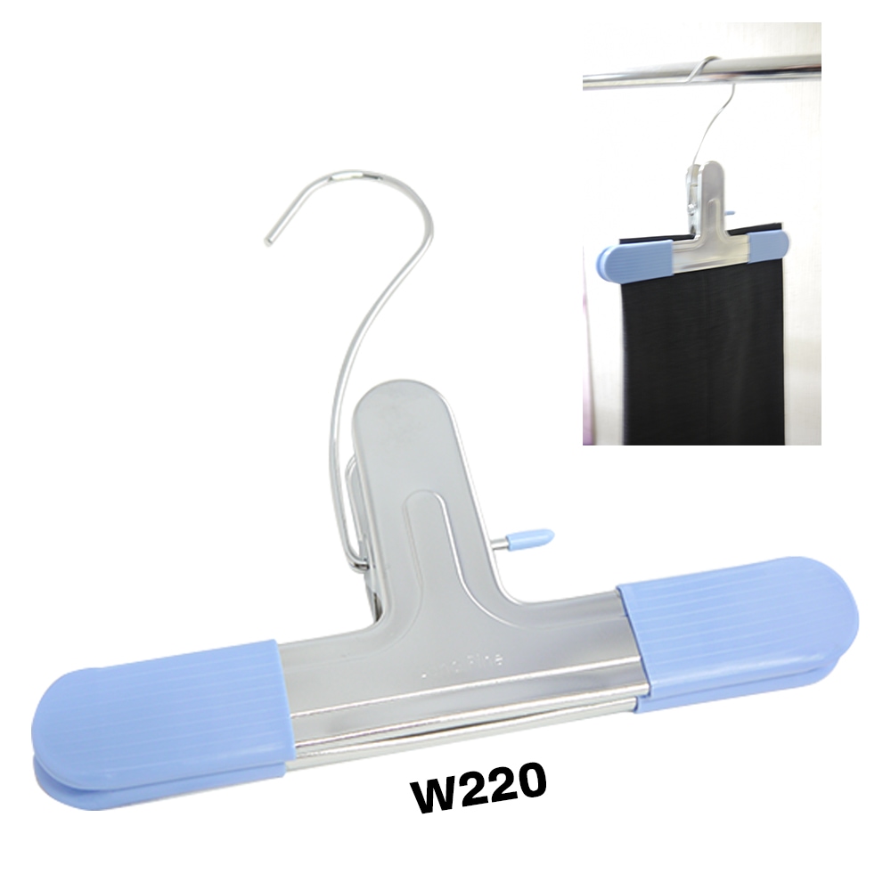 【収納・仕上げ補助】業務用 強力クリップハンガー Sサイズ  ワイド220mm  ズボン スカート ずり落ちない クリップハンガー スカートハンガー ズボンハンガー スラックスハンガー ワンタッチハンガー 高耐久 