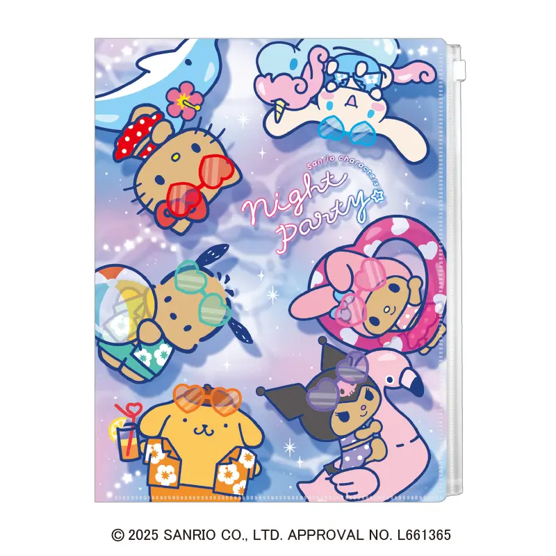 ファスナー付き6ポケットクリアファイル/サンリオキャラクターズ
