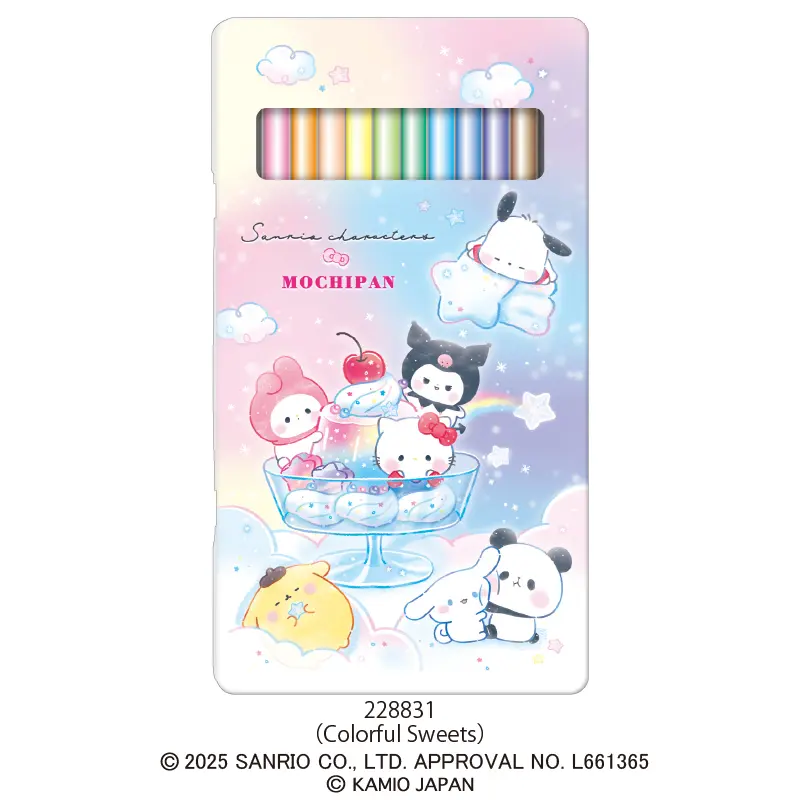 缶ケース入り12色鉛筆/サンリオキャラクターズ×もちもちぱんだ