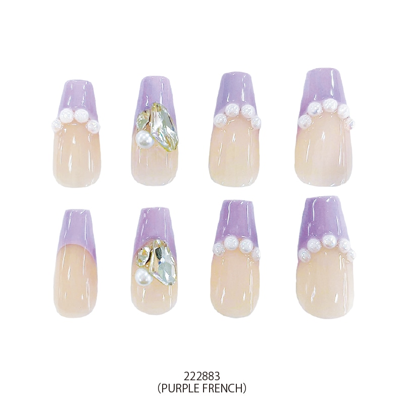 ネイルチップ/PURPLE FRENCH | コスメ・化粧雑貨,ネイルチップ