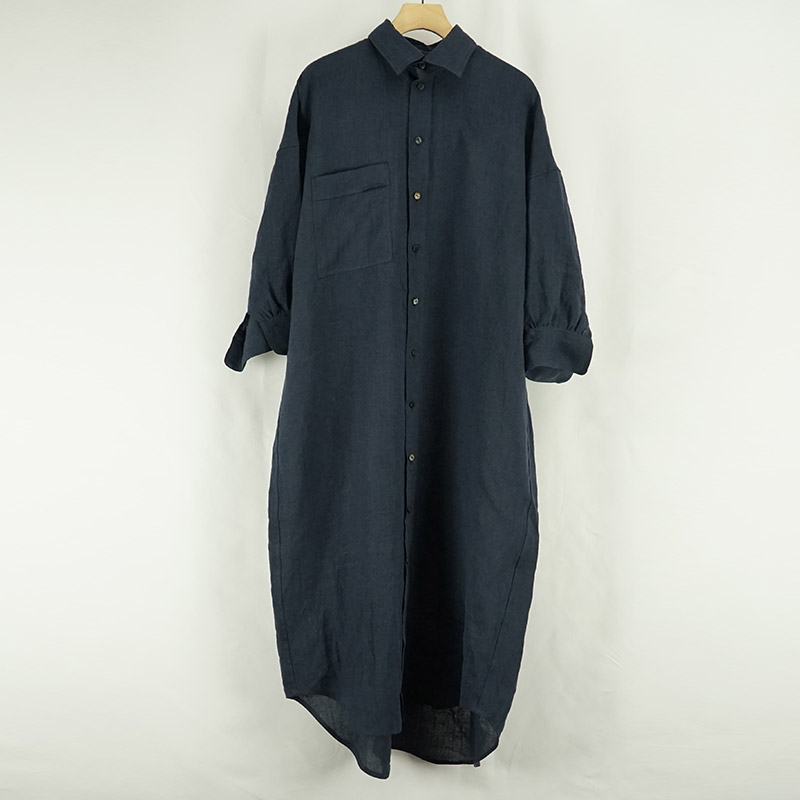 KAMISHIMA CHINAMIワンピース 7分袖前開きシャツワンピース | すべての商品|KAMISHIMA CHINAMI