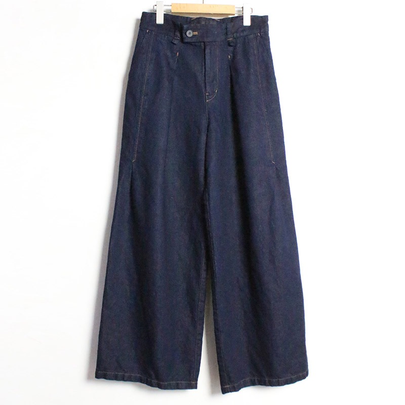 SALE】リネンデニムタックワイドパンツ | すべての商品