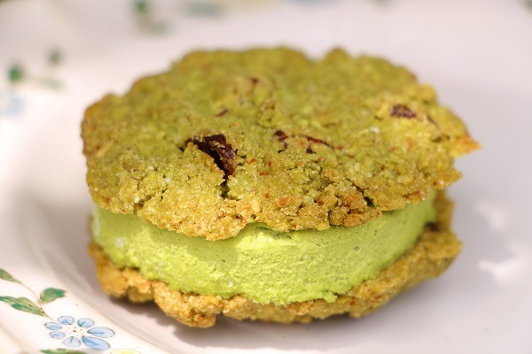 最高級有機抹茶使用】 ザクっとひんやり 「Vegan 抹茶アイスサンド (3