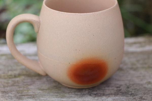 ランタンオレンジにほっと】地球に優しい再生備前焼マグカップ（Bardon