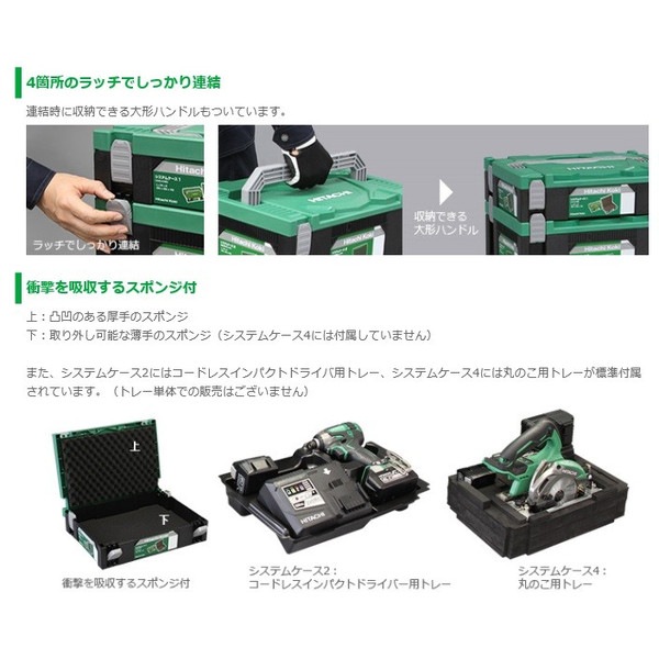 ハイコーキ充電工具ケース まとめ買い、単品購入オッケー Amazon | HiKOKI(ハイコーキ) システムケース4 0040-2659