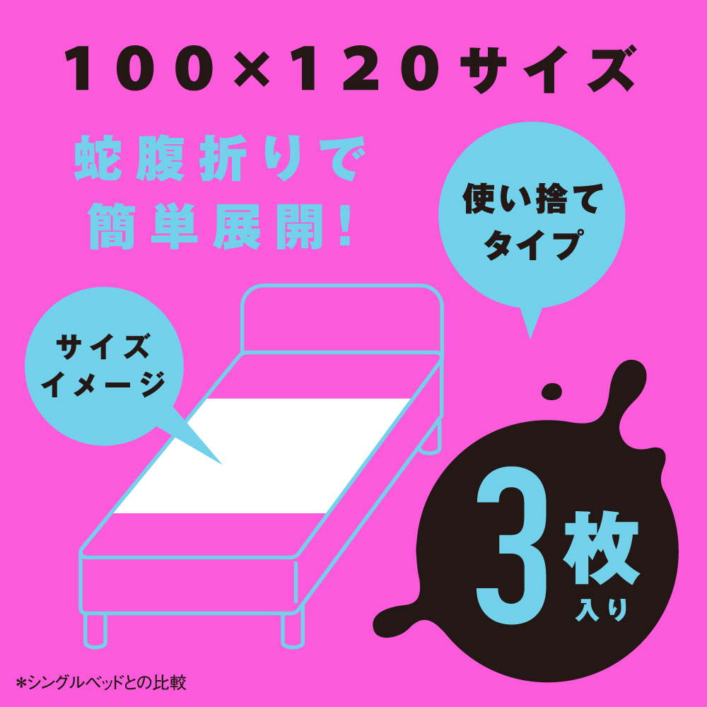大判サイズ　吸水防水シート　３枚入り