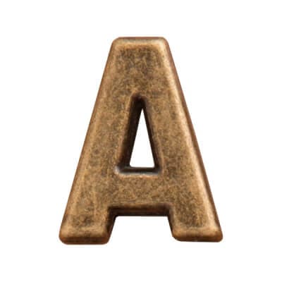 廃盤】アルファベットパーツ(A～Z)10個セット｜小さめで雰囲気のある