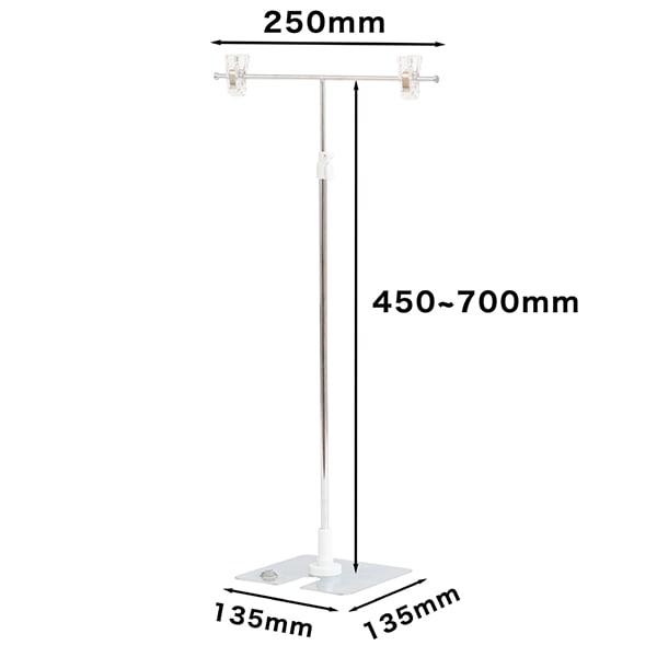 スタンドポスター掛 センター・コーナー兼用タイプ [クローム/ブラック