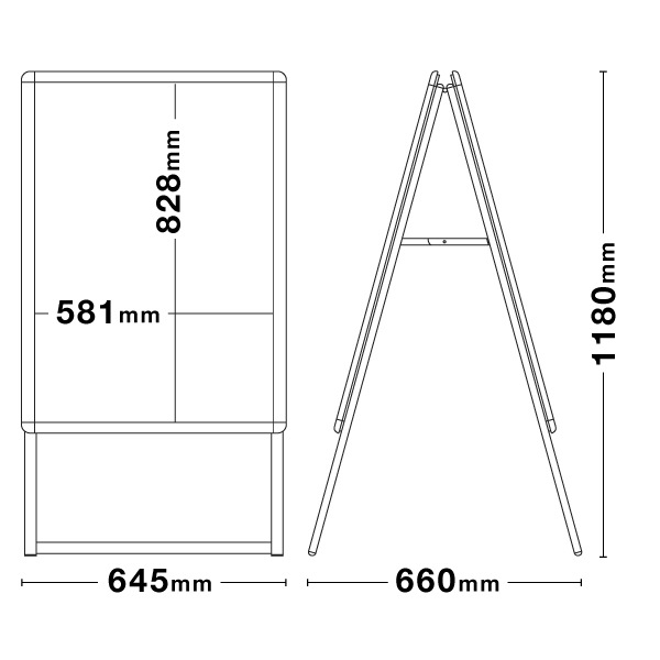 ✨新品未使用✨ 【マーカー&マグネット付】 A型看板 両面 立て看板 A1
