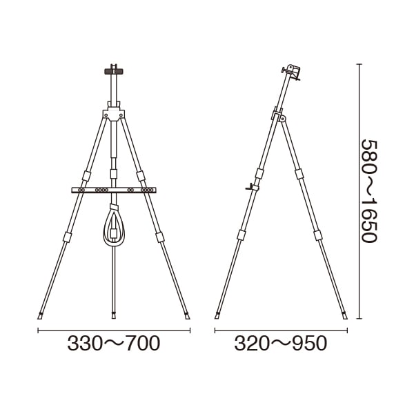 クリアアルミイーゼル 701S│安定感抜群のアルミイーゼル｜サイン