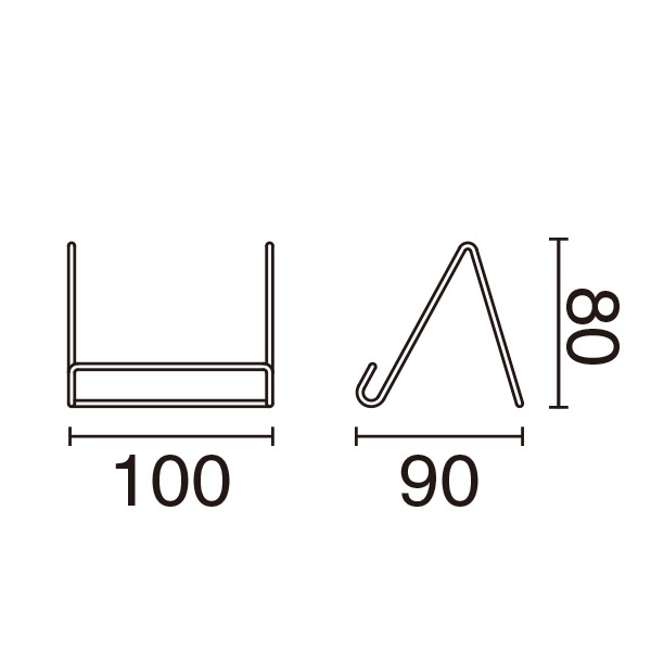 ワイヤーパネルスタンド(大・小)│シンプルなワイヤーPOPスタンド